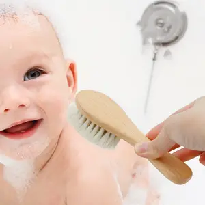 Toptan yüksek kaliteli yün tarak banyo fırçası şampuan bebek saç fırçası