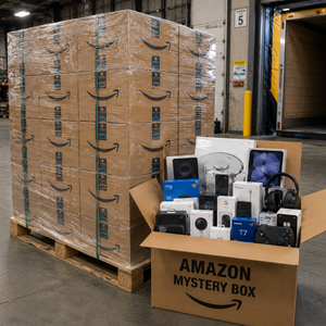Boîte mystère de retours clients Amazon : Électronique non réclamée (palettes) – Smartphones, tablettes, écouteurs – Vente en gros pour la revente – Stock disponible - Product Image 1