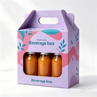 Verpakkingen voor dranken, fruitjuice en dranken, op maat gemaakte displaydozen voor drankenflessen, kartonnen dozen met handvat en transparant venster