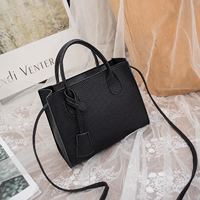 Modische PU-Handtasche für junge Frauen mit Polyesterfutter, lässige Umhängetasche für den Alltag