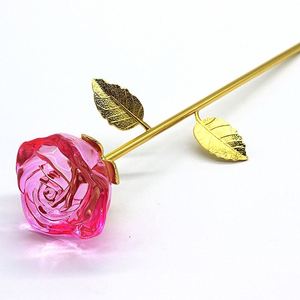 Elegant Fashionable Crystal Rose-Shimmering Plated Rectangle Artificial Flower for Special Occasions & Customized Gift by OEM - Product Image 2