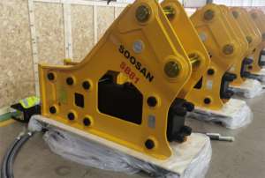 SOOSAN SB81 MARTILLO HIDRÁULICO DE TIPO LATERAL ADECUADO PARA ACCESORIOS DE EXCAVADORA DE GRAN ESCALA CON REPUESTOS CINCES MANGUERAS ETC - Product Image 4