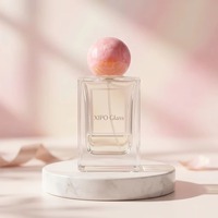 Flacon de parfum haut de gamme en cristal transparent de 100 ml avec pulvérisateur et marquage à chaud pour marques de luxe
