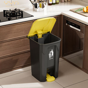 Contenedor de Basura de Plástico con Pedal YYN de <span class=keywords><strong>13</strong></span> <span class=keywords><strong>Galones</strong></span>/50L, Rojo, Conveniente y Fácil de Usar - Product Image 1