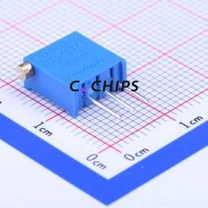 Resistencia Ajustable/Potenciómetro 3296X-1-501LF SIP-3P, Resistencia de 10x4.8mm, 500 Ohm, 10%, 500mW, 25 - Product Image 1