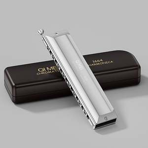 <span class=keywords><strong>Harmonica</strong></span> <span class=keywords><strong>chromatique</strong></span> <span class=keywords><strong>12</strong></span> ou 16 <span class=keywords><strong>trous</strong></span>, 48/64 tons, clé de Do, instrument en métal chromé de qualité professionnelle pour débutants et professionnels - Product Image 3