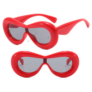 DL Gafas Venta al por mayor Ins Venta caliente Grueso Una pieza Labio Y2K Gafas de sol 2023 Mujeres Candy Hip Hop Gafas de sol inflables Lentes - Product Image 2