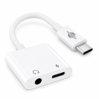 Perlindungan OTP Output DC Cepat Audio Hi-Fi USB-C ke 3.5mm untuk Ponsel Android Tablet Adaptor Audio Konverter Jack Headphone