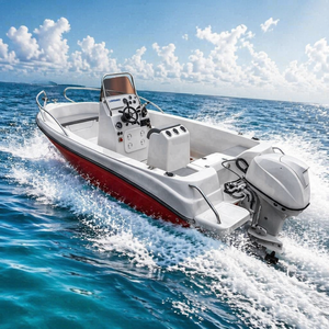 Chaser 500, Bote de Pesca de Fibra de Vidrio con Consola Central de 5m, Casco en V Profunda, Bote Costero de Alta Velocidad para Motores Fuera de Borda de hasta 90HP, Certificado CE - Product Image 1