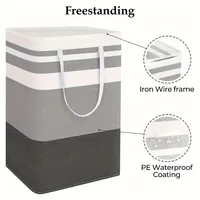 Sac à linge pliable en tissu Oxford 75L, grande capacité, portable, pour usage domestique, rangement de vêtements avec poignées