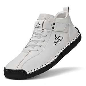 Grensoverschrijdende grote heren winterschoenen van microvezel, lage uitvoering, handgestikt, casual, platte zool, Koreaanse stijl, rijschoenen - Product Image 1