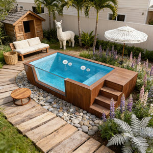 Equipo para piscinas, spa exterior, piscina portátil, piscinas rectangulares, piscinas de fibra de vidrio, piscina de inmersión - Product Image 3