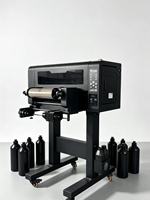 Imprimante UV à double tête A3 pour étiquettes en cristal, imprimante jet d'encre UV LED de bureau pour l'impression personnalisée de logos sur autocollants en cristal