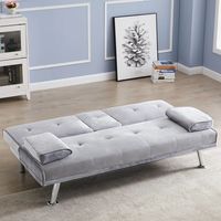 Sofá cama de esquina de cuero de fácil montaje, sofá cama de futón convertible, sofá cama plegable de esquina