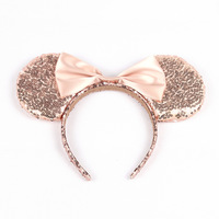 Nouveau paillettes couronne bandeau filles princesse fête tête porter paillettes souris oreille bandeau