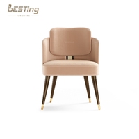 Chaises de salle à manger design scandinave Chaises de salle à manger rembourrées en velours rose personnalisables