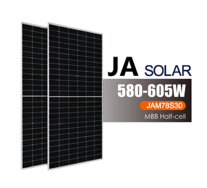 Panneau solaire JA MBB Panneau solaire demi-cellule <span class=keywords><strong>JAM78S30</strong></span> 580-605 MR Panneaux photovoltaïques mono PERC 580W 585W 590W 595W 600W 605W - Product Image 1