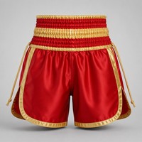 Shorts de Muay Thai personnalisés avec fente latérale haute, ceinture à nouer, en polyester satiné et nylon 170g, séchage rapide, motif cœur 3D, pour hommes, Kickboxing, OEM