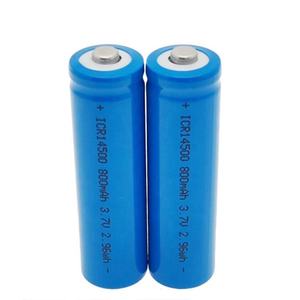 Высокое качество AA перезаряжаемая цилиндрическая батарея Icr14500 литий-ионный аккумулятор <span class=keywords><strong>14500</strong></span> 3,7 В батарея 500 мАч 900 мАч 1200 мАч 800 мАч 2.96wh - Product Image 2