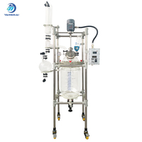 Reactor de vidrio encamisado industrial personalizado de 30L, tipo visual transparente, para procesamiento y producción piloto de productos químicos finos