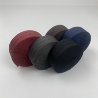 Sangle en sangle tissée doublement côtelée type nylon, 25 mm x 2 mm d'épaisseur, rouge bordeaux, pour dragonne de bâton de trekking, couleur personnalisée