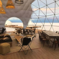 Tente Dôme Géodésique en Verre Igloo Préfabriquée en Acier et PVC, Luxe Personnalisé pour Hôtels de Plein Air – Nouvelle Arrivée 2024