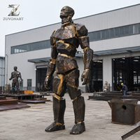 Escultura Robótica Geométrica Personalizada, Estatua de Figura Humana de Metal Grande para Centro Comercial, Hotel, Plaza, Parque Temático y Proyecto de Arte Urbano