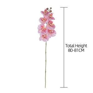 MW18906 farfalla artificiale Phalaenopsis fiori finta orchidea 7 grandi fiori per la sistemazione vaso decorazione di nozze per la casa - Product Image 6