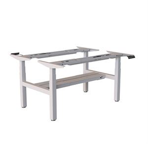 NATE Height <b>Adjustable</b> Office Desk Double Person Electric Four Motor Standing Desk Metal Freestanding 1010-1750mm - Product Image 2