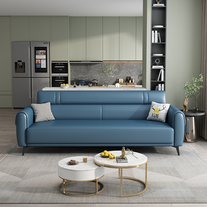 Sofá Plegable Multifuncional de Tres Plazas Tapizado en Cuero Sintético Estilo Escandinavo Moderno para Sala de Estar, Cocina, Taller, Parque - Product Image 2