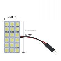 Lampe dôme de lecture pour panneau de 18SMD 5050 LED 12V lampe de plaque d'immatriculation blanche pour voitures accessoires d'éclairage de voiture