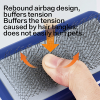 Brosse de toilettage pour animaux de compagnie (chats et chiens) en acier inoxydable et plastique, écologique, vente en gros d'usine