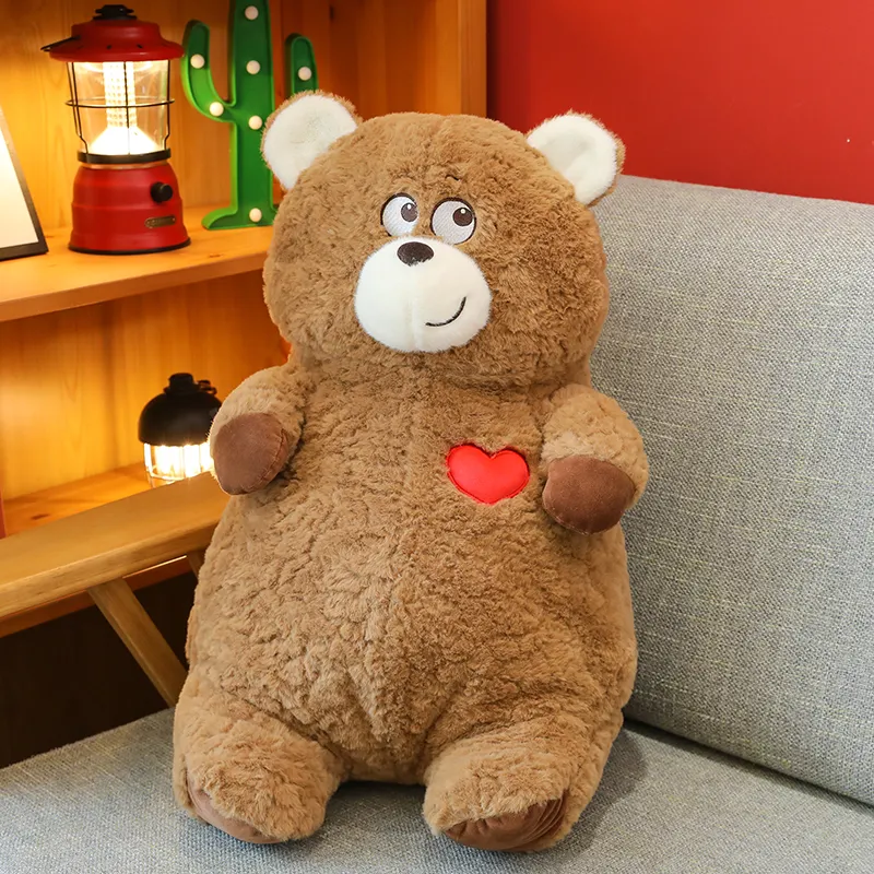 cpc yanxiannv 40cm Customized Valentine's Day Bear Red Heart Pillow Transforms into Teddy Bear