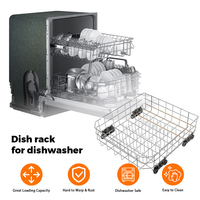 Étagère de rangement réglable pour lave-vaisselle, configuration multi-niveaux, longueur personnalisable jusqu'à 600 mm, pour usage commercial et boulangerie