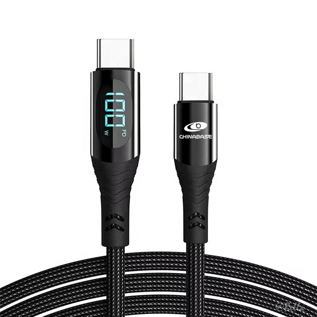 Digital Display 100W USB C Charger Cable 5A Type C Fast Charging Cable for MacBook Pro I15 C Devices