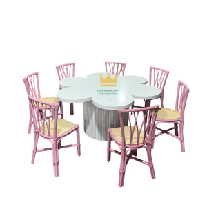 Silla Infantil de Mimbre Hecha a Mano al por Mayor para Fiestas de Cumpleaños, Muebles de Asiento para Niños de Bambú Natural - Product Image 5