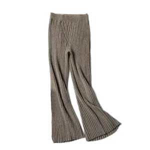 设计女性新款纯羊绒针织裤冬季羊毛保暖柔软打底裤