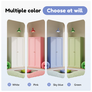 Armoire en acier pour chambre <span class=keywords><strong>de</strong></span> garçon, armoire en métal bleue, armoire <span class=keywords><strong>de</strong></span> <span class=keywords><strong>rangement</strong></span> avec porte, sûre et durable pour les enfants - Product Image 5