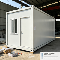 Maisons conteneurs modulaires préfabriquées de luxe, style moderne, démontables, portables, 10 pieds, 20 pieds, 40 pieds, en kit plat