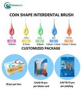 Personalizado 30PCs 60PCs palillos de dientes dentales <span class=keywords><strong>Interproximal</strong></span> Pick cepillos interdentales para adultos Fácil eliminación Función de limpieza de restos de alimentos - Product Image 4