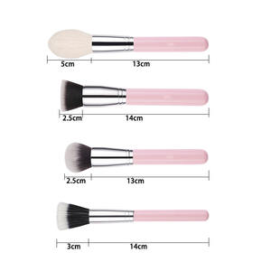 Venta al por mayor de madera de calidad sintética superior maquillaje brocha única base en polvo contorno Rosa maquillaje brochas Etiqueta Privada - Product Image 2