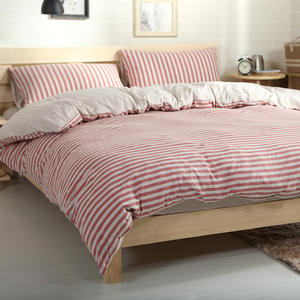 Juego de Ropa de Cama de Jersey 100% Algodón al por Mayor, Funda de Edredón, Funda de Almohada, Juego de Sábanas a Rayas - Product Image 2