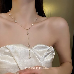 Star Pearl Necklace AAA Grade Y-Shaped Chain For Women Everyday Wear - Product Image 4