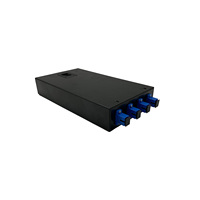 Caja de terminación de fibra óptica SC de 4 puertos, caja de distribución de fibra óptica montada en pared con hebilla, panel de conexiones de fibra montado en rack