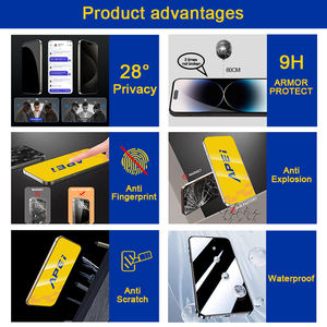 APEI Anti-Spy temperli cam ekran koruyucu koruyucu iPhone 17 için 16 15 Pro Max 14 13 12 11 Pro artı cep telefonu aksesuarları - Product Image 2