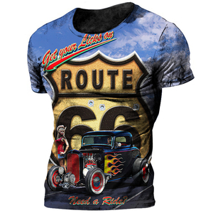 <span class=keywords><strong>T</strong></span>-<span class=keywords><strong>shirt</strong></span> <span class=keywords><strong>vintage</strong></span> 66 Route pour hommes <span class=keywords><strong>T</strong></span>-<span class=keywords><strong>shirt</strong></span> surdimensionné imprimé en 3D Biker Motor <span class=keywords><strong>T</strong></span>-<span class=keywords><strong>shirt</strong></span> à manches courtes Route 66 Racing Camiseta - Product Image 5