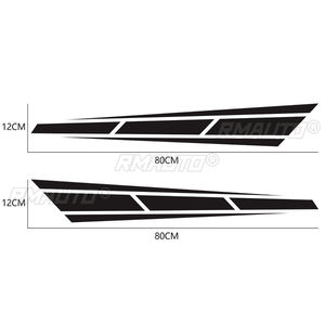 2 pegatinas decorativas para capó de coche, rayas de carreras, calcomanías DIY para motor, accesorios para coche - Product Image 6