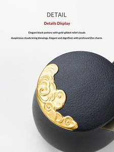 Tetera China de Cerámica Kung Fu, Diseño Jinyunjufu, de Alta Gama, Estilo Ligero y Lujoso, Fácil de Apilar, Apta para Lavavajillas, para Uso Diario en Casa u Oficina - Product Image 2