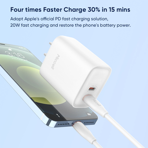 <span class=keywords><strong>Chargeur</strong></span> rapide USB-C Miccell 45W PD3.0 avec protection OTP/OVP pour téléphones portables et ordinateurs portables - Sortie 30W - Product Image 5