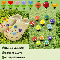 Breloques 3D mignonnes pour chaussures, série végétale, décorations florales pour sabots, sandales, baskets, accessoires DIY